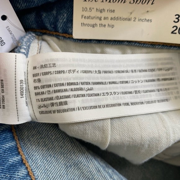 NWT Abercrombie & Fitch The Mom Shorts High Rise Distressed Women’s 35 - Picture 7 of 14